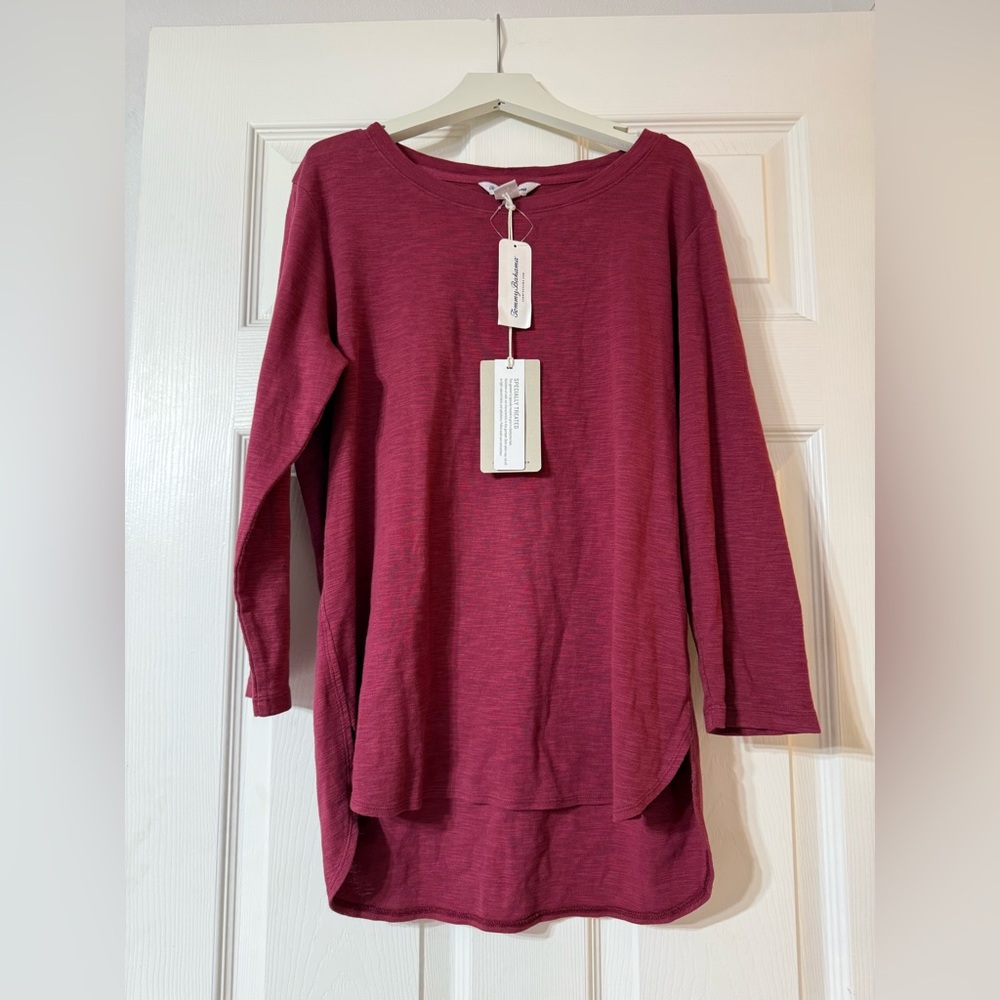 NWT Tommy Bahama Ashby Rib 3/4 Sleeve Tee Rhododendron Women’s Size M